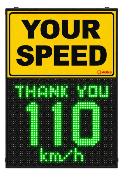 AGNS-RSD-3D16 16-inch radar speed display